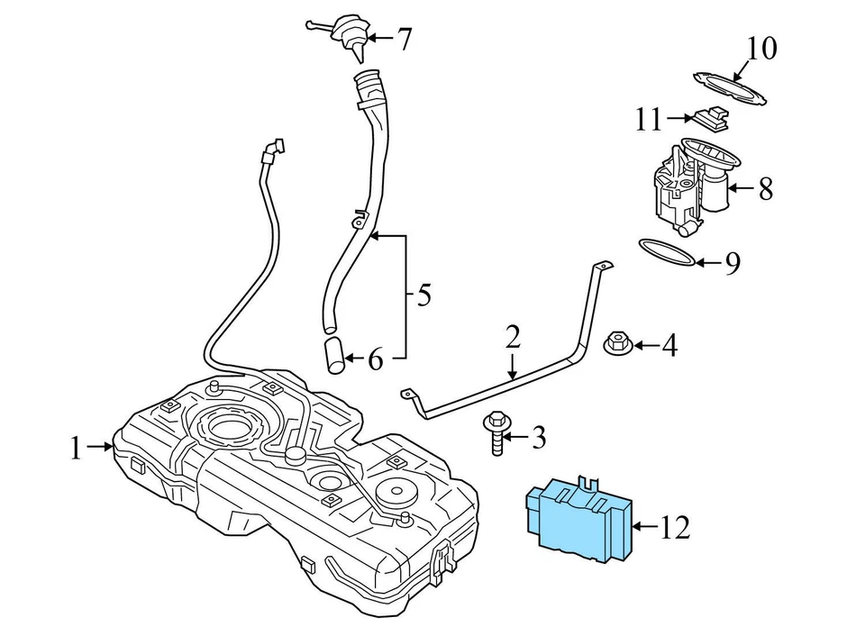 2017-2019 BMW 340I GT XDRIVE - FUEL PUMP Control Module 7476687 - Image 3 of 4