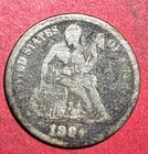 1890 US Seated LIBERTY SILVER Dime! "Philadelphia" Mint! Old US Coin!