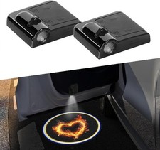 2PCS Car Door LED Logo Projector Lights, Wireless Ghost Shadow Wel Color: Love