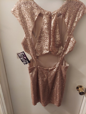 Trixxi Rose Gold Sequin Cut-out Bodycon Midi Party Dress Size 11 | eBay Trixxi Rose Gold Sequin Cut-out Bodycon Midi Party Dress Size 11 | eBay