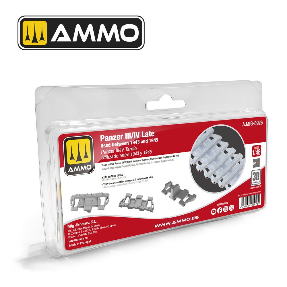 Ammo MIG A.MIG-8926 - 1/48 Panzer III/IV Late. Used Between 1943 And 1945 - New