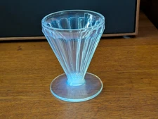 Rare Vintage  Fry Opalescent Glass Ovenware /  Parfait Glass