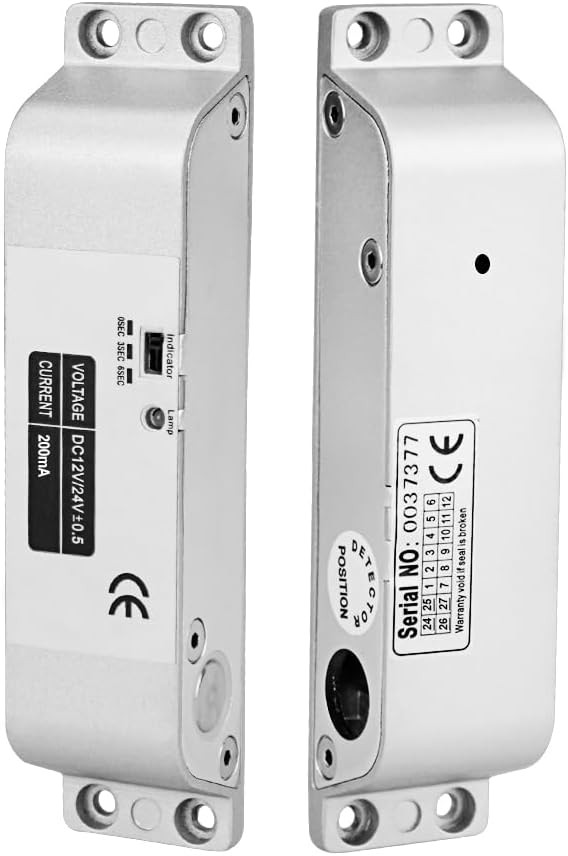 LIBO Electric Drop Bolt Lock DC 12V Fail Safe NC Mode Electronic Door Lock for