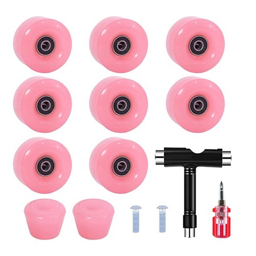 Lot De 4 Roues De Skateboard De 51 Mm En Polyuréthane Haute Résistance Pour Planche Longue De Rechange (vert