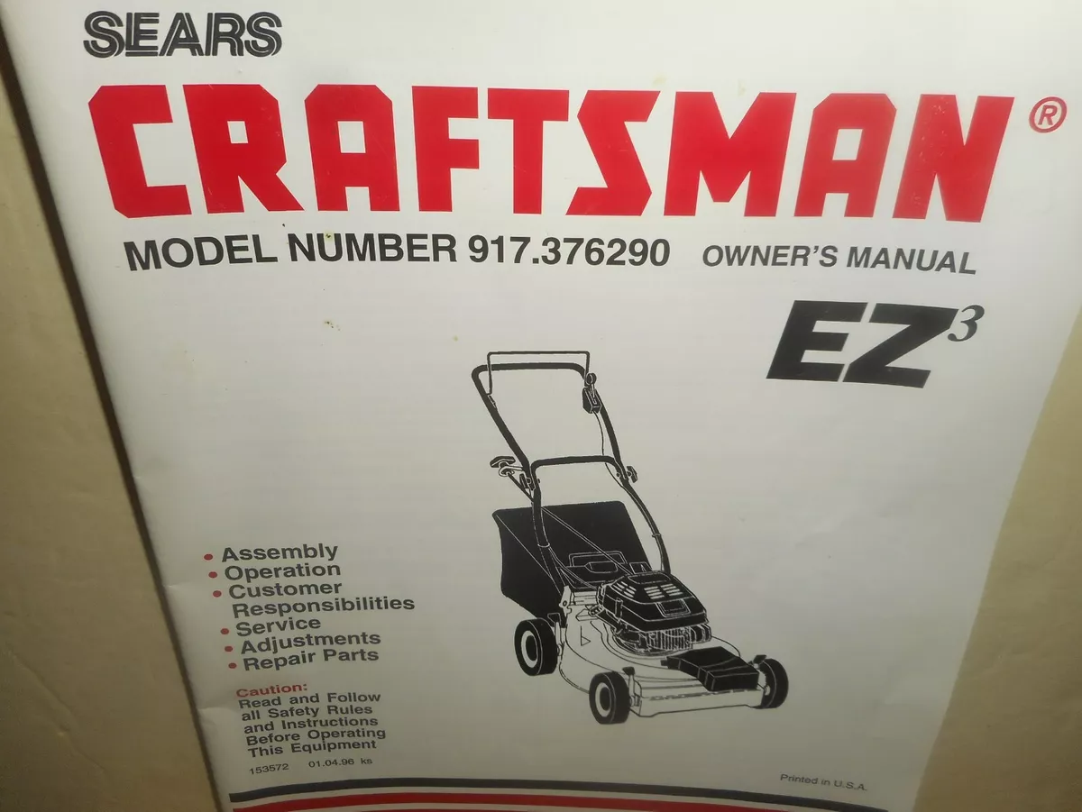 Craftsman lawn mower model 917 manual deals