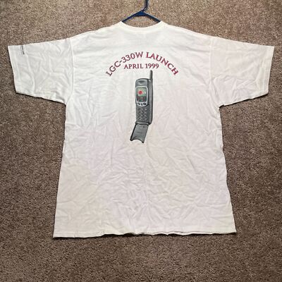 Vintage 90s LG Cell Phone Promo T-Shirt LGC-330W Launch April 1999 VTG