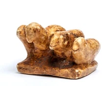 Peruvian Illa Charm Figure, Rams and Sheep, Huamanga, Stone Sculpture