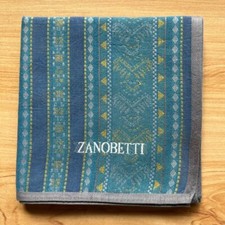 HANDKERCHIEF VINTAGE GEOMETRIC PATTERNED MEN'S POCKET SQUARE COTTON 17" D0603