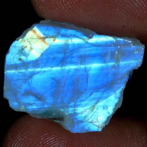 Piedra lunar roca espécimen áspero fuego azul piedra lunar losa áspera potencia natural 06jg - Imagen 17 de 40