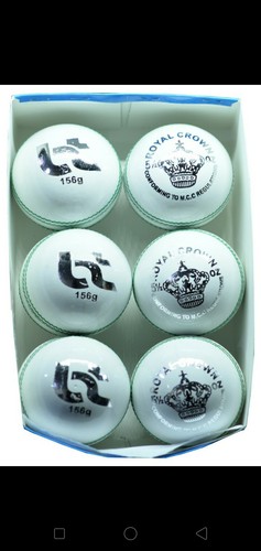 24 White 156g 4piece Cricket Balls Leather Bat Friendly Excellent Quality - Picture 5 of 8