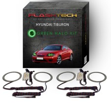 Green Angel Eye Led Headlight Halo Kit For 2005-2006 Hyundai Tiburon Headlights Green Angel Eye Led Headlight Halo Kit For 2005-2006 Hyundai Tiburon Headlights