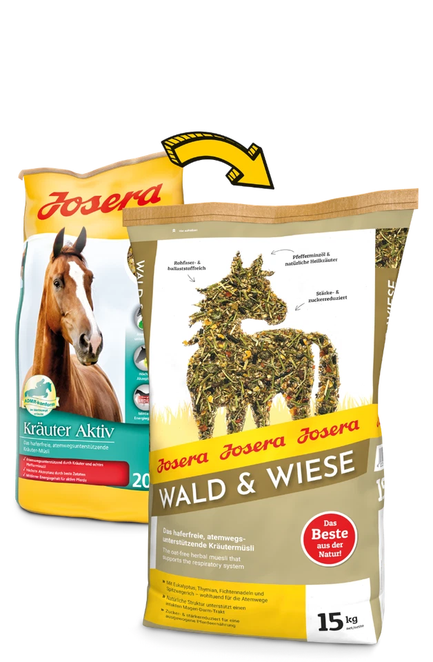 JOSERA Wald & Wiese (2x15 kg) | atemwegsunterstützendes Kräutermüsli | haferfrei - Bild 3 von 3