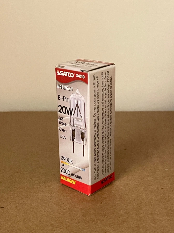 Satco 20WT4/CL/G8/120V 20W Bi-Pin G8 Base T4 Clear Warm White Light Bulb - Image 2 of 3