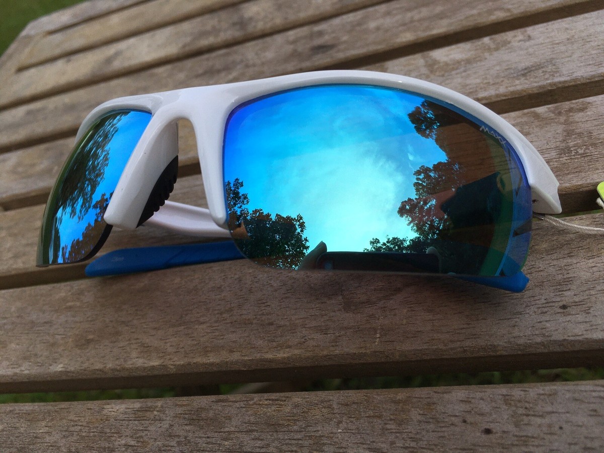 専用！⭐︎ Maxx HD Sunglasses Switchback Gloss White Blue Mirrored Brown Lens