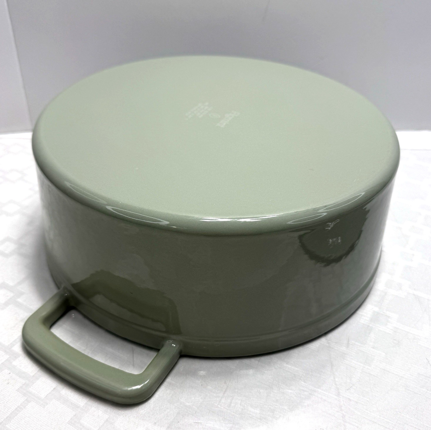 Figmint 5.5 Qt Enamel Cast Iron Dutch Oven Sage Green Stock Pot for All Stoves