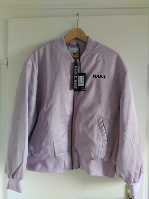 Karl Kani Bomberjacke hell lila shiny XL NEU Blouson Jacke kurz flieder 