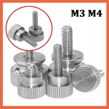 Knurled Thumb Screws Stainless Steel Hand Grip Knob Bolts M3 M4 Length 6 - 31mm