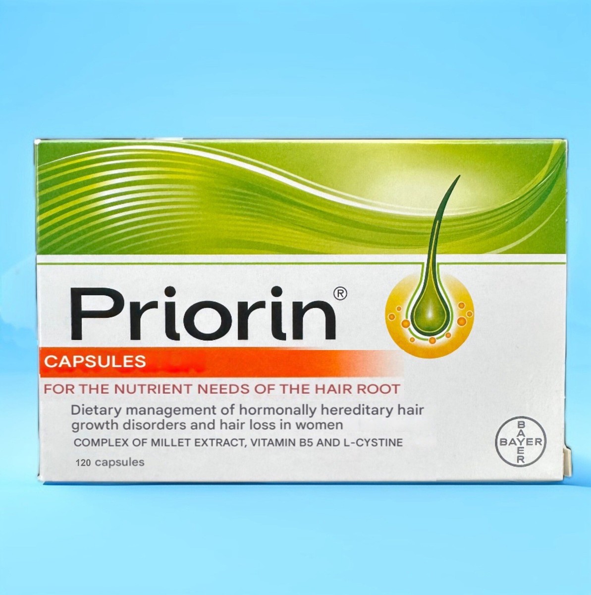 BAYER No 1 Germany PRIORIN 2x120 CAPS Hair Loss Regrowth 2027 - Foto 7