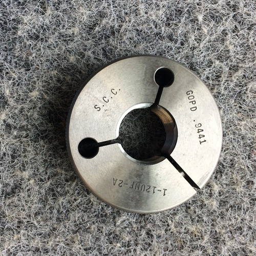 1" 12 UNF 2A THREAD RING GAGE 1.0 GO PD = .9441 & .2A TOOL CNC DRILL BIT eBay