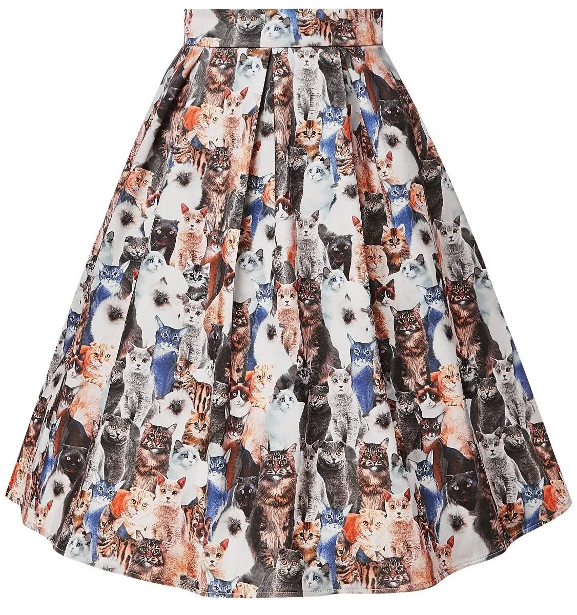 DOLLY AND DOTTY Carolyn Cat Print Skirt 8-26 Vtg Retro Crazy cat