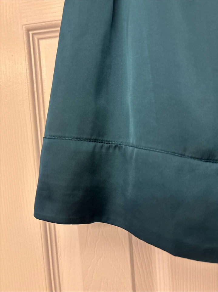 T BAGS 洛杉矶翡翠绿色装饰领吊带上衣衬衫,尺寸 XS — 第 4/4 张图片