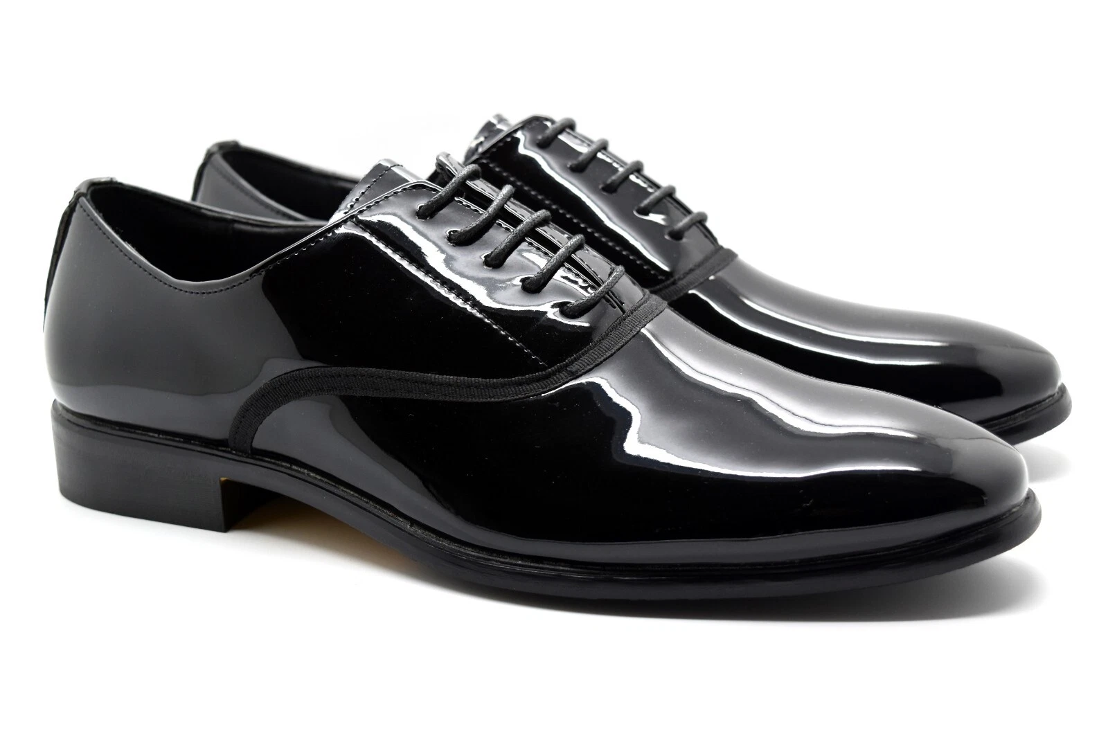 Mens Formal Patent Shiny Party Lace Up Wedding Tuxedo Suit Dress Office Shoes Uk