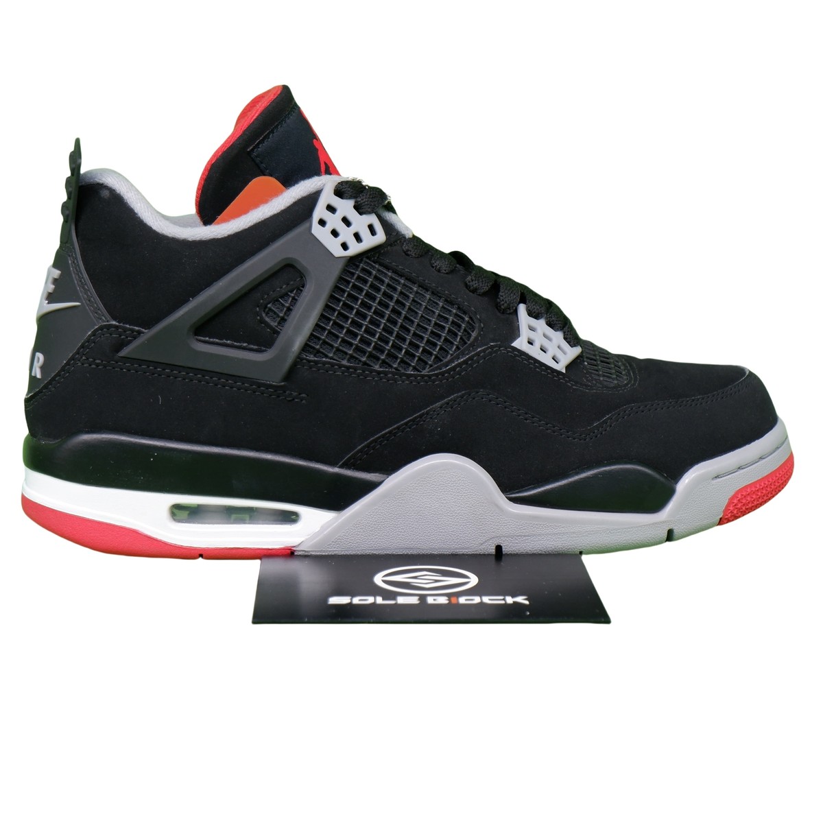 Nike Air Jordan 4 Retro Bred Black/Fire Red Cement Jordan 4 AJ4