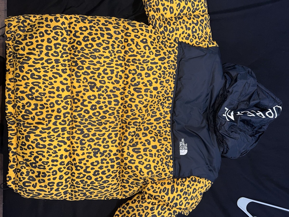 Supreme x The North Face TNF nuptse jacket Yellow Leopard FW11 SIZE MEDIUM