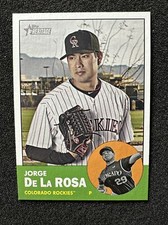 JORGE DE LA ROSA #332 2012 Topps Heritage Baseball QTY Colorado Rockies