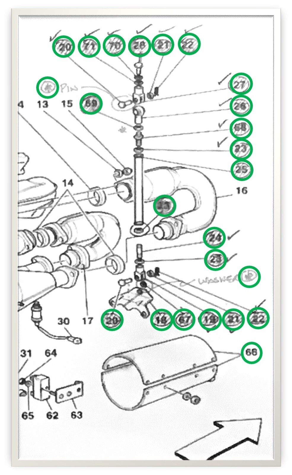 Ferrari F50 Exhaust Catalytic System for USA Version 1995-1997