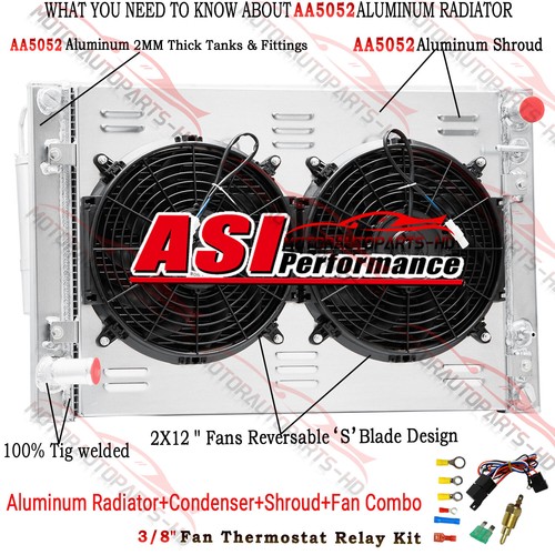 ASI 3 Row Radiator Fan Shroud For Infiniti G35 3.5L/G37 3.7L G25 2.5L ...