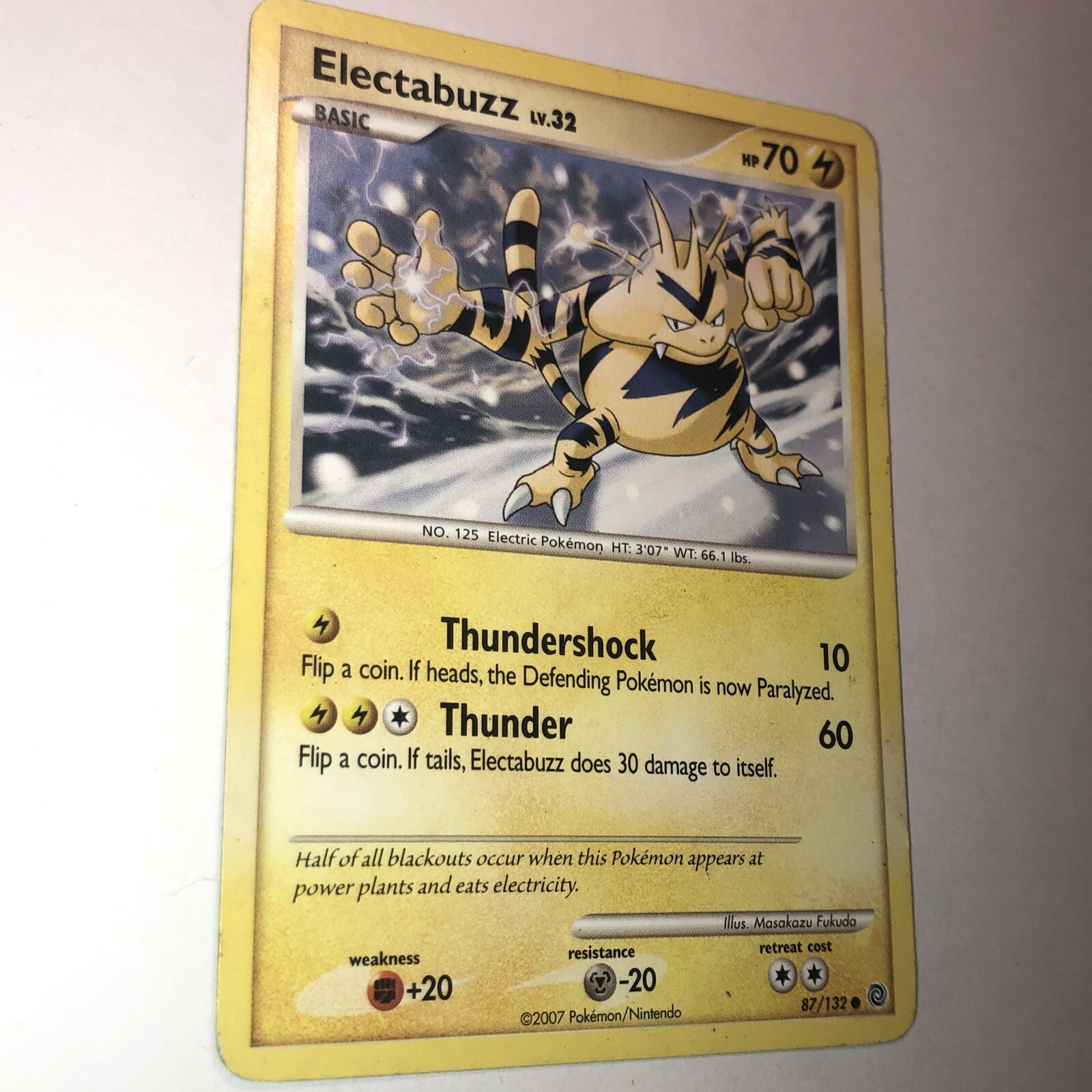 Pokemon Electabuzz 87/132 Common 2007 Secret Wonders