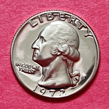 1972 S Washington Quarter BRILLIANT GEM DEEP CAMEO PROOF