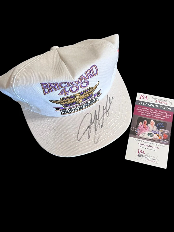 Jeff Gordon DUPONT INAGURAL BRICKYARD 400 #24 CHEVY signed hat HOF with JSA COA - Image 3 of 4