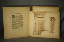 rare Antique Architectural Prints  Brothers Adam Mantelpieces Robert James 1700s