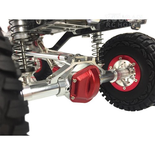 1/10 SCX10 D90 RC Gonna Crawler Auto Lega Alluminio Telaio Telaio Argento - Foto 7 di 8