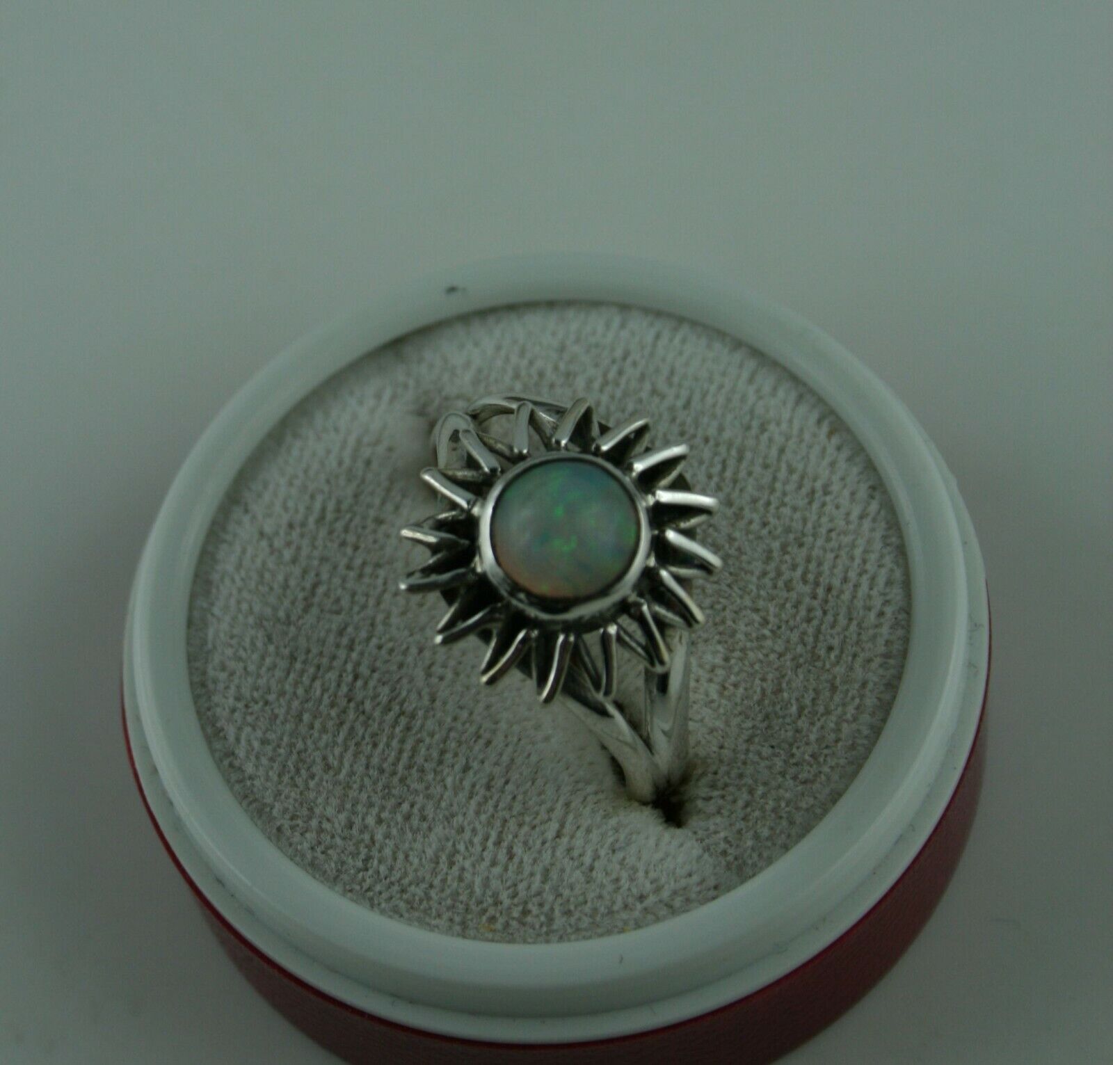 Opal Ring Sun 925 Sterling Silver Rozmiar 57 Opal z Etiopii Bardzo popularne