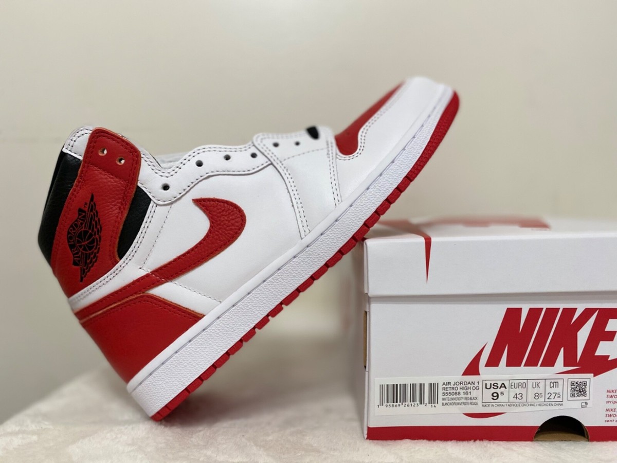 Jordan 1 Retro High OG HERITAGE White/Red-Black (8, 8.5, 9, 9.5