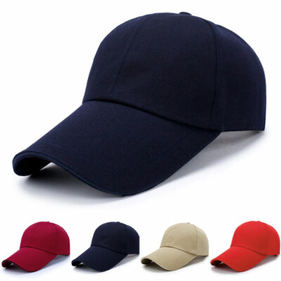 Herren Baseball Cap Hat Line Long Visor Shade Brim Snapback Hats Outdoor Z