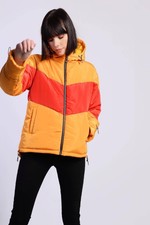 Euro Glamorous Gold Women’s Winter On-trend Puffer Jacket Size 6 Eu 38