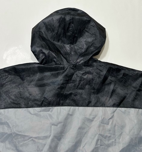 Under Armour Youth Full-Zip Hooded Windbreaker Jacket Gray Black YXL - Picture 6 of 12