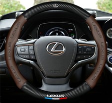 Coprivolante 15" pelle PU + fibra di carbonio per Lexus 1990-2024 tutte le auto
