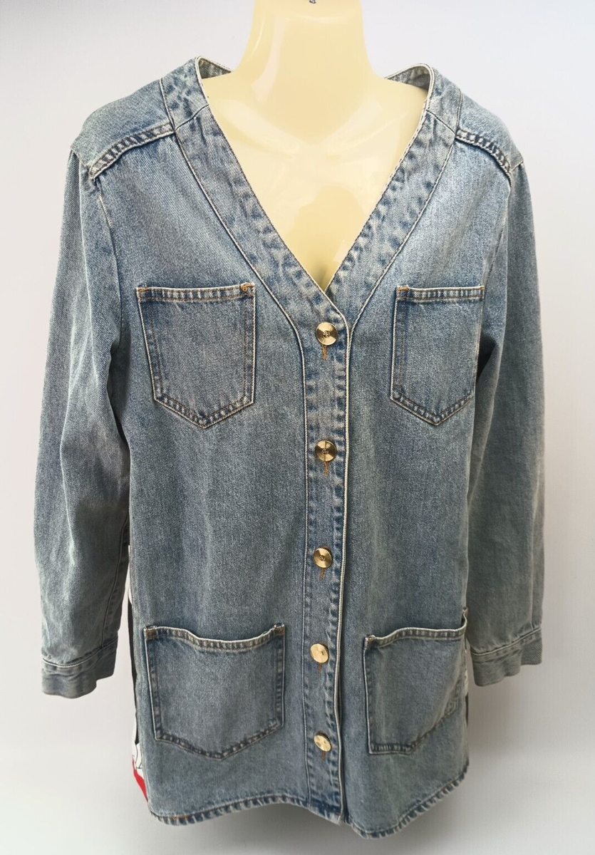Chanel Women's Light Blue Washed Denim Jacket Size 38 FR Cruise 20