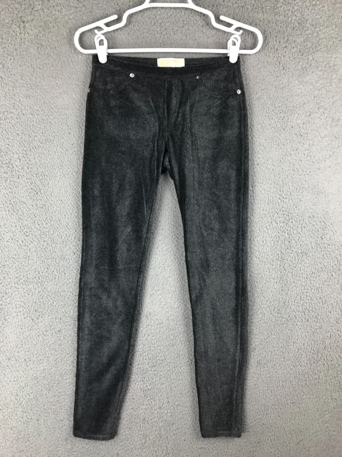 MK Michael Kors Womens Low Rise Skinny Gray Corduroy Pull On Jeans Size XS 26X28