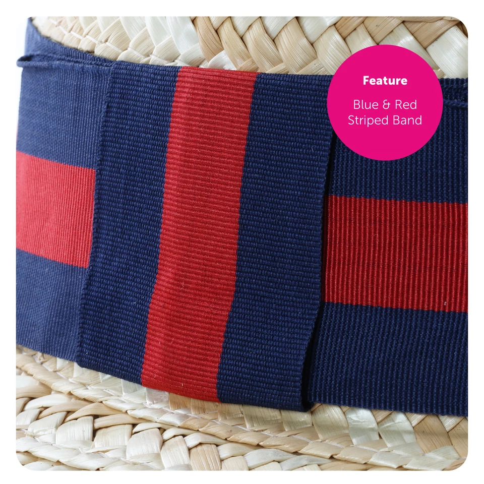 48 X CHAPÉU DE PALHA DE LUXO BARCO MARINHEIRO VERÃO FESTA VESTIDO FANTASIA ATACADO A GRANEL - Imagem 3 de 4