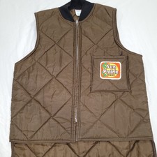 Vintage Sun Prairie Seeds Quilted Puffy Vest Adult Small Sz. Agricultural Farm