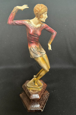 Ferdinand Preiss ''Charleston Dancer'' Art Deco Bronze Figurine