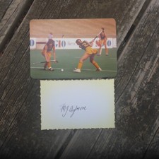 HOCKEY MARIAN AYLMORE HANDSIGNED PLACE CARD WITH ORIGINAL SMALL PHOTO 1983