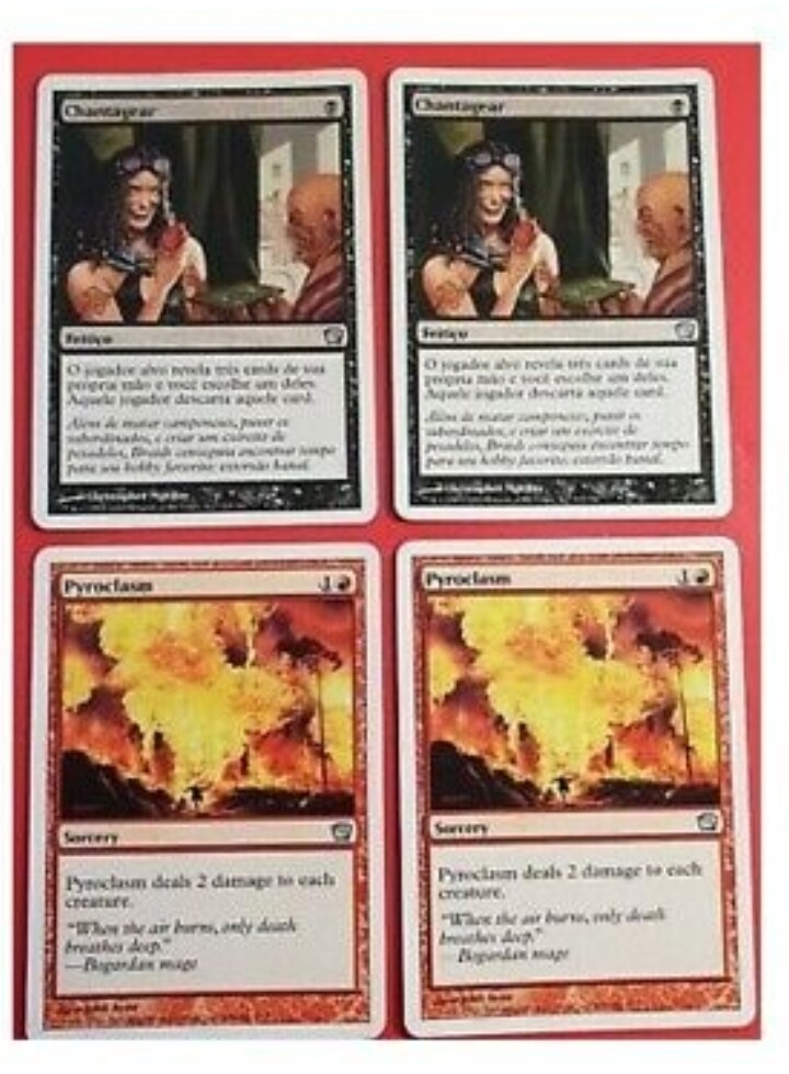 #282 | BLACKMAIL (PT×2) + PYROCLASM (EN×2) (PACK 4) 9th EDITION MTG 2005 LP / NM