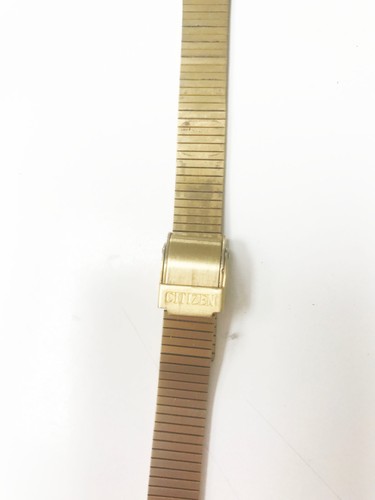 CITIZEN ORIGINAL GOLD TONE STAINLESS STEEL 14MM SLIDING CLASP BRACELET NOS - Picture 2 of 5